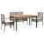 Set mobilier de grădină cu perne, 5 piese, negru, poliratan GartenMobel Dekor