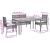 Set mobilier de grădină cu perne, 5 piese, negru, poliratan GartenMobel Dekor