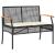 Set mobilier de grădină cu perne, 5 piese, negru, poliratan GartenMobel Dekor