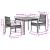 Set mobilier de grădină cu perne, 3 piese, gri, poliratan GartenMobel Dekor
