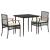 Set mobilier de grădină cu perne, 3 piese, negru, poliratan GartenMobel Dekor