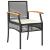Set mobilier de grădină cu perne, 3 piese, negru, poliratan GartenMobel Dekor