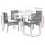Set mobilier de grădină cu perne, 5 piese, negru, poliratan GartenMobel Dekor