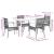 Set mobilier de grădină cu perne, 5 piese, negru, poliratan GartenMobel Dekor
