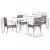 Set mobilier de grădină cu perne, 5 piese, negru, poliratan GartenMobel Dekor