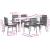 Set mobilier de grădină cu perne, 7 piese, negru, poliratan GartenMobel Dekor