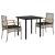 Set mobilier de grădină cu perne, 3 piese, gri, poliratan GartenMobel Dekor