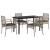 Set mobilier de grădină cu perne, 5 piese, gri, poliratan GartenMobel Dekor