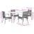 Set mobilier de grădină cu perne, 5 piese, gri, poliratan GartenMobel Dekor