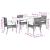 Set mobilier de grădină cu perne, 5 piese, gri, poliratan GartenMobel Dekor