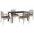 Set mobilier de grădină cu perne, 5 piese, gri, poliratan GartenMobel Dekor