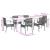 Set mobilier de grădină cu perne, 7 piese, gri, poliratan GartenMobel Dekor