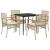 Set mobilier de grădină cu perne, 5 piese, bej, poliratan GartenMobel Dekor