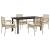 Set mobilier de grădină cu perne, 5 piese, bej, poliratan GartenMobel Dekor