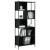 Bibliotecă, negru, 72x28x172 cm, lemn prelucrat GartenMobel Dekor