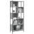 Bibliotecă, gri sonoma, 72x28x172 cm, lemn prelucrat GartenMobel Dekor