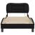 Cadru de pat cu lumini LED, negru, 90x190 cm, textil GartenMobel Dekor