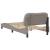 Cadru de pat cu lumini LED, gri taupe, 90x190 cm, textil GartenMobel Dekor