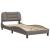 Cadru de pat cu lumini LED, gri taupe, 90x190 cm, textil GartenMobel Dekor