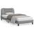 Cadru de pat cu lumini LED, gri deschis, 90x200 cm, textil GartenMobel Dekor