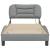 Cadru de pat cu lumini LED, gri deschis, 90x200 cm, textil GartenMobel Dekor