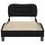 Cadru de pat cu lumini LED, negru, 90x200 cm, textil GartenMobel Dekor