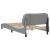 Cadru de pat cu lumini LED, gri deschis, 100x200 cm, textil GartenMobel Dekor
