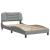 Cadru de pat cu lumini LED, gri deschis, 100x200 cm, textil GartenMobel Dekor