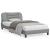 Cadru de pat cu lumini LED, gri deschis, 100x200 cm, textil GartenMobel Dekor