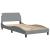 Cadru de pat cu lumini LED, gri deschis, 100x200 cm, textil GartenMobel Dekor