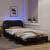 Cadru de pat cu lumini LED, negru, 100x200 cm, textil GartenMobel Dekor