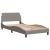 Cadru de pat cu lumini LED, gri taupe, 100x200 cm, textil GartenMobel Dekor