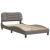 Cadru de pat cu lumini LED, gri taupe, 100x200 cm, textil GartenMobel Dekor