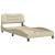 Cadru de pat cu lumini LED, crem, 100x200 cm, textil GartenMobel Dekor