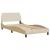 Cadru de pat cu lumini LED, crem, 100x200 cm, textil GartenMobel Dekor