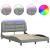 Cadru de pat cu lumini LED, gri deschis, 120x200 cm, textil GartenMobel Dekor