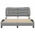 Cadru de pat cu lumini LED, gri deschis, 120x200 cm, textil GartenMobel Dekor