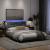 Cadru de pat cu lumini LED, gri deschis, 120x200 cm, textil GartenMobel Dekor
