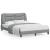 Cadru de pat cu lumini LED, gri deschis, 120x200 cm, textil GartenMobel Dekor