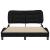 Cadru de pat cu lumini LED, negru, 120x200 cm, textil GartenMobel Dekor