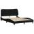 Cadru de pat cu lumini LED, negru, 120x200 cm, textil GartenMobel Dekor