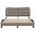 Cadru de pat cu lumini LED, gri taupe, 120x200 cm, textil GartenMobel Dekor