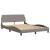 Cadru de pat cu lumini LED, gri taupe, 120x200 cm, textil GartenMobel Dekor
