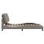Cadru de pat cu lumini LED, gri taupe, 120x200 cm, textil GartenMobel Dekor