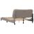 Cadru de pat cu lumini LED, gri taupe, 120x200 cm, textil GartenMobel Dekor