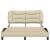 Cadru de pat cu lumini LED, crem, 120x200 cm, textil GartenMobel Dekor