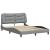 Cadru de pat cu lumini LED, gri deschis, 140x190 cm, textil GartenMobel Dekor
