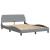 Cadru de pat cu lumini LED, gri deschis, 140x190 cm, textil GartenMobel Dekor
