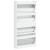 Dulap de pantofi cu 4 sertare rabatabile, alb, 80x21x163,5 cm GartenMobel Dekor