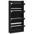 Dulap de pantofi cu 4 sertare rabatabile, negru, 80x21x163,5 cm GartenMobel Dekor